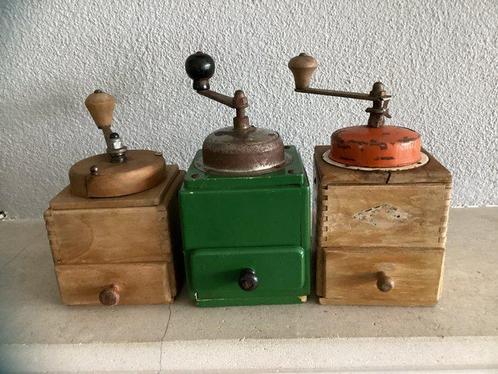 Moulin à café (3) - bois, métal, Antiek en Kunst, Antiek | Keukengerei
