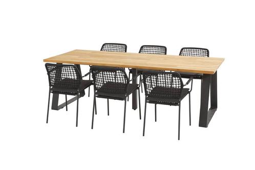 Taste by 4 Seasons Barista tuinset antraciet met Basso tafel, Tuin en Terras, Tuinsets en Loungesets