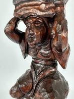 Beeld, Large statue of Jester - 46 cm - Hout