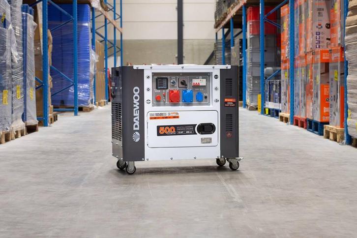 Veiling: 4x Generator Daewoo DDAE10500DSE-3G Diesel 8.1kVA N, Zakelijke goederen, Machines en Bouw | Aggregaten, Ophalen
