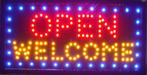 OPEN welkom lamp LED verlichting reclame bord lichtbak #C, Verzenden, Nieuw