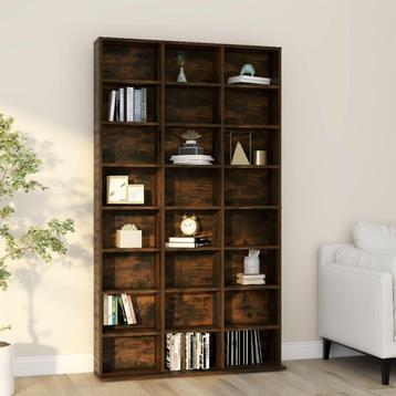 vidaXL Cd-kast 102x23x177,5 cm bewerkt hout gerookt, Huis en Inrichting, Verzenden, Nieuw