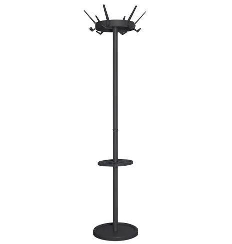 Staande kapstok Crown 18 haken zwart, Huis en Inrichting, Woonaccessoires | Kapstokken, Nieuw, Overige materialen