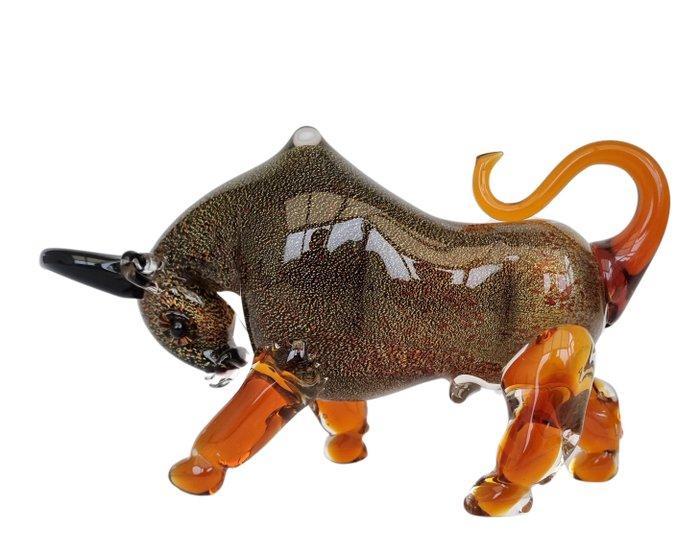Beeldje - Bull - Glas, Antiek en Kunst, Kunst | Designobjecten