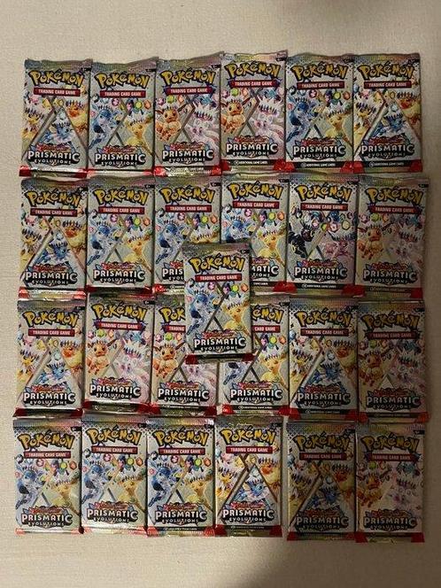 Pokémon - 25 Booster pack - Prismatic Evolutions, Hobby en Vrije tijd, Verzamelkaartspellen | Pokémon