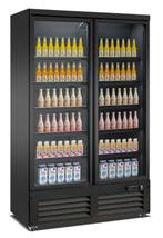 CombiSteel Vrieskast Zwart 2 Glasdeuren, Elektronische apparatuur, Vriezers en Diepvrieskisten, Ophalen of Verzenden, Nieuw