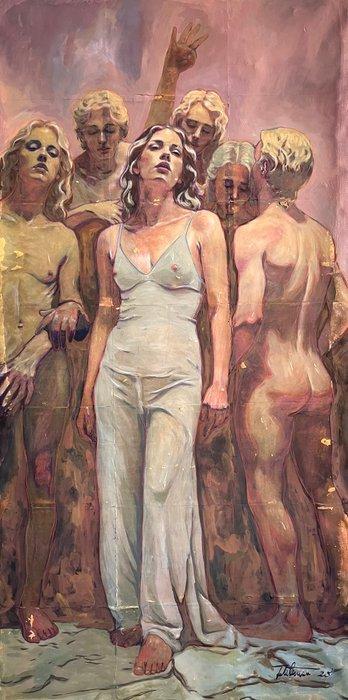 Cosmin Marian Guta (1994) - “Old Gods” - XXL, Antiek en Kunst, Kunst | Schilderijen | Modern