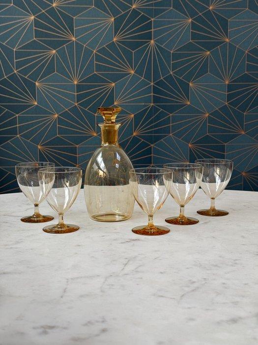 Val Saint Lambert - Drinkservies (6) - Service ALLEGRO -, Antiquités & Art, Art | Objets design