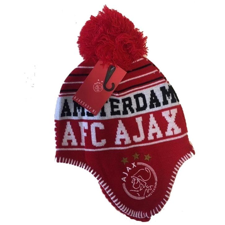 Kingdo Ajax Muts Amsterdam met Flap - Wit-Rood - Junior en, Sport en Fitness, Voetbal, Overige typen, Nieuw, Verzenden