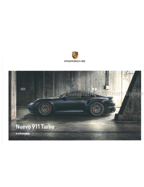 2021 PORSCHE 911 TURBO S HARDCOVER BROCHURE SPAANS, Livres, Autos | Brochures & Magazines, Enlèvement ou Envoi