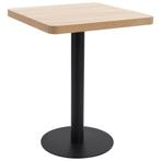 vidaXL Table de bistro marron clair 60x60 cm MDF, Verzenden