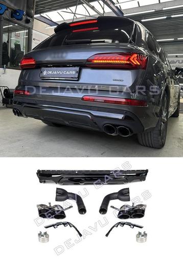 SQ7 Look Diffuser + Uitlaat tips voor Audi Q7 SUV S line SQ7 beschikbaar voor biedingen