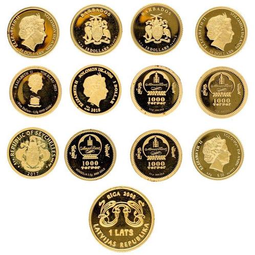 Mélangé. 2005/2020 - Gouden munten (13 stuks), Postzegels en Munten, Munten | Europa | Niet-Euromunten
