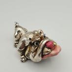 Bulldog rivestito in Argento 925 e smalti - Figuur - .925