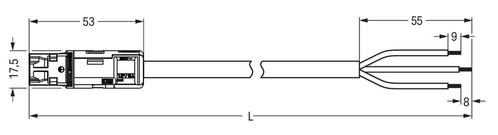 Vooraf Geassembleerde Eca Kabel 3G2.5 Met Open Einde 1M -, Doe-het-zelf en Bouw, Elektriciteit en Kabels, Verzenden