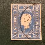 Oostenrijk 1858 - Krantenzegel KK Blauw good margins and, Gestempeld