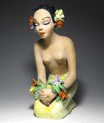 H. Ráhmer Mária (1911-1998) - sculptuur, Tahitian Woman - 23, Antiquités & Art, Antiquités | Verre & Cristal