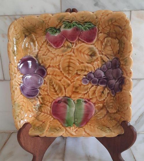 Sarreguemines Barbotine Fruit - Dessertservies (12) -, Antiek en Kunst, Kunst | Designobjecten