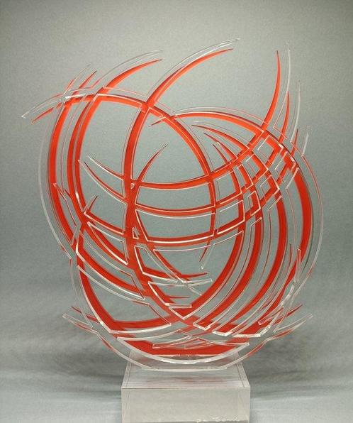 Cesare De Toni - Curvismo dello spazio Sequenza F. 13 Rosso, Antiek en Kunst, Kunst | Schilderijen | Modern
