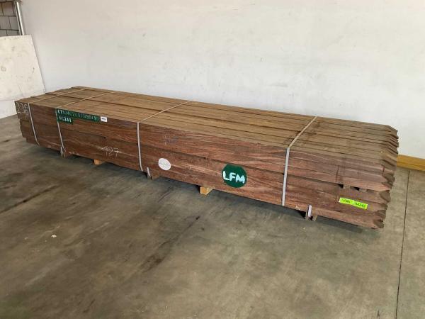 Veiling - 120x Azobé hardhouten tuinpaal gepunt 400x7x7cm, Tuin en Terras, Palen, Balken en Planken, Nieuw