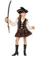 Piraat Jurk Bruin Meisje, Kinderen en Baby's, Carnavalskleding en Verkleedspullen, Verzenden, Nieuw