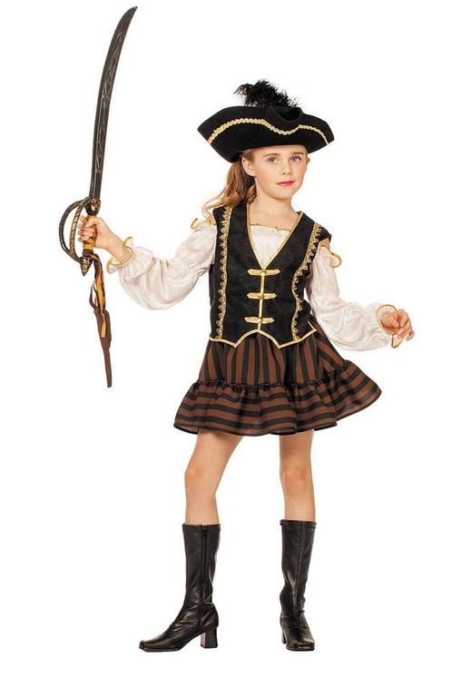 Piraat Jurk Bruin Meisje, Kinderen en Baby's, Carnavalskleding en Verkleedspullen, Nieuw, Verzenden