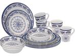 Bo-Camp Old Dutch - Servies 16-delig - Melamine - Blauw (16, Verzenden, Zo goed als nieuw