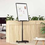 vidaXL Magnetisch whiteboard Zwart en Wit 62 x 62,5 x 197 cm, Verzenden