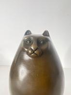 Botero (after) - sculptuur, Dikke poes - 14 cm - Brons, Antiek en Kunst