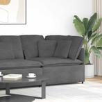 vidaXL Modulaire hoekbank met kussens 100 cm donkergrijs, Verzenden, Nieuw
