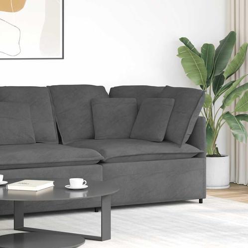 vidaXL Modulaire hoekbank met kussens 100 cm donkergrijs, Huis en Inrichting, Zetels | Voetbanken en poefs, Nieuw, Verzenden