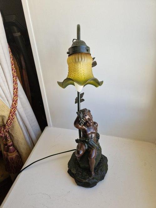 Lampe - Régule, Verre, Antiek en Kunst, Curiosa en Brocante
