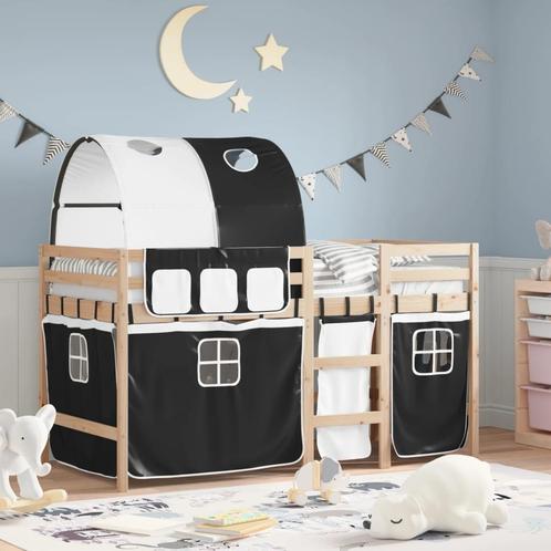 vidaXL Kinderhoogslaper met tunnel 90x190 cm grenenhout wit, Huis en Inrichting, Slaapkamer | Bedden, Nieuw, Verzenden