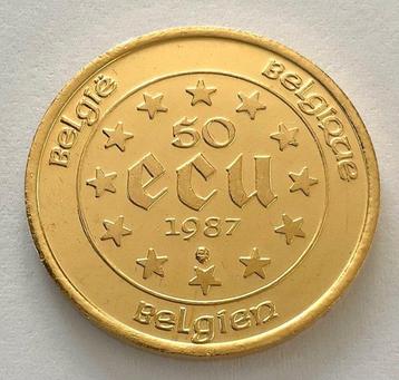 België. 50 Ecu 1987 Kaiser Karl V. - 30. Jahrestag Römische beschikbaar voor biedingen