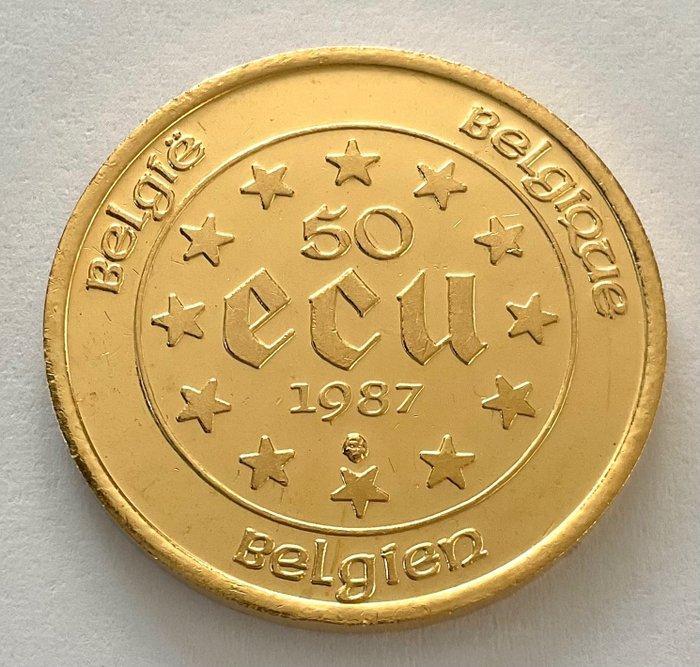 België. 50 Ecu 1987 Kaiser Karl V. - 30. Jahrestag Römische, Postzegels en Munten, Munten | Europa | Niet-Euromunten