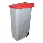 Rolcontainer | Kunststof (Grijs/Rood) | 110L | Klapdeksel |, Zakelijke goederen, Verzenden, Nieuw in verpakking