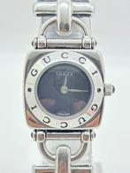 Gucci - [Exc+5] Gucci 6300L Black Dial Silver Case Quartz, Handtassen en Accessoires, Horloges | Heren, Nieuw
