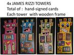 James Rizzi (1950-2011) - Rizzi Tower · 4 pieces, Antiek en Kunst, Kunst | Schilderijen | Modern