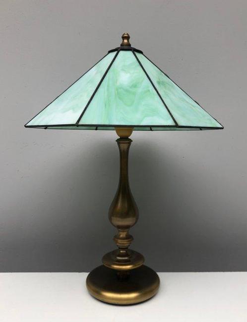 Tafellamp - Glas-in-lood - Bureaulamp, Antiek en Kunst, Curiosa en Brocante