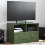 vidaXL Tv-meubel 67x39x44 cm staal olijfgroen, Verzenden, Nieuw