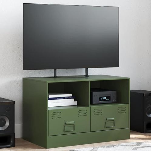vidaXL Tv-meubel 67x39x44 cm staal olijfgroen, Huis en Inrichting, Kasten |Televisiemeubels, Nieuw, Verzenden