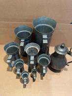 Maatbeker (9) - Tin - 1930-1940 - Diverse tinnen kannen, Antiek en Kunst