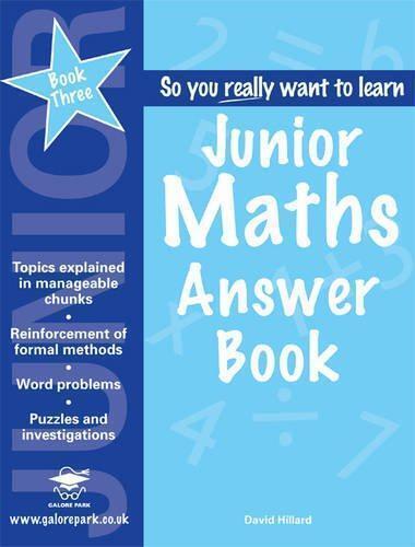 Junior Maths Book 3 Answer Book, Hillard, David, Livres, Livres Autre, Envoi