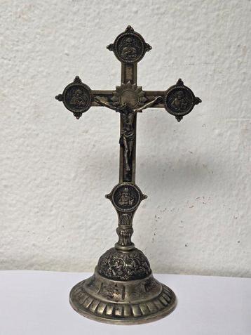 Kruis - .800 zilver - 1850-1900 - Jugendstil kruis 800Ag, Antiek en Kunst