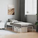 vidaXL Bedframe metaal wit 75 x 190 cm, Huis en Inrichting, Slaapkamer | Bedden, Verzenden, Nieuw