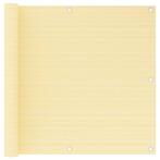 vidaXL Balkonscherm 90x500 cm HDPE beige, Verzenden, Nieuw