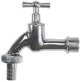 HM slangwartelkraan chroom 1/2x3/4, Doe-het-zelf en Bouw, Sanitair, Ophalen of Verzenden