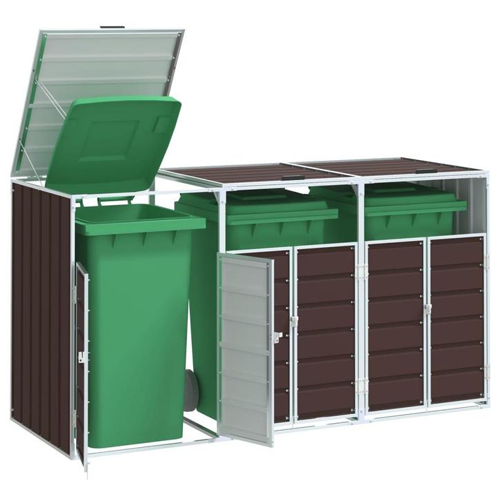 vidaXL Containerberging voor 3 containers 216x81x115 cm, Doe-het-zelf en Bouw, Containers, Verzenden