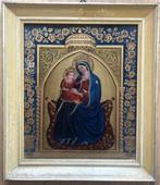 Italiaanse school (XIX) - Madonna con Bambino dipinto su, Antiek en Kunst