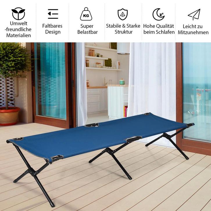 2dekans | Coast veldbed camping bed metalen frame opvouwbaar, Caravans en Kamperen, Kampeeraccessoires, Ophalen of Verzenden